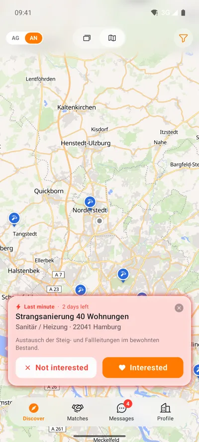 Android: sürgős megbízás előnézete a térképen