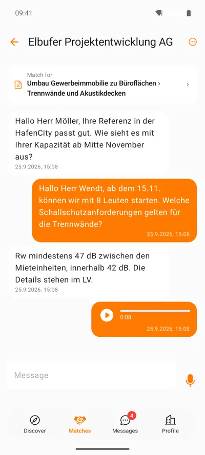 Android: chat hangüzenettel